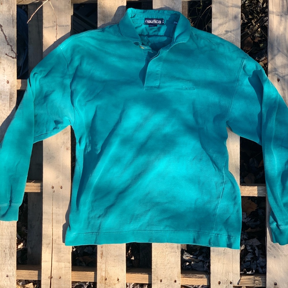 vintage nautica long sleeve polo